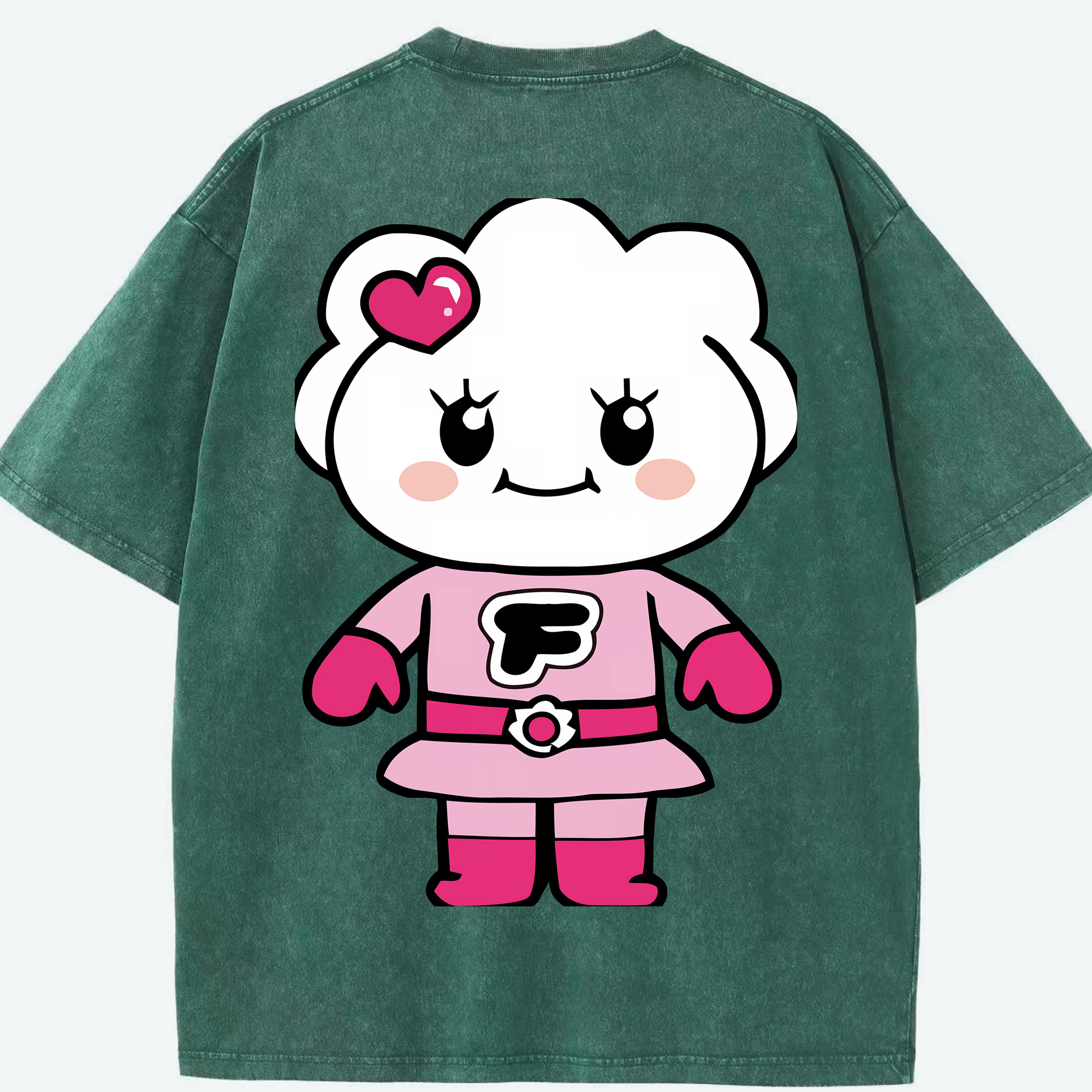 （画像用） アンパンマン Anpanman 綿100% ヴィンテージ風 半袖Tシャツ（背面プリント）